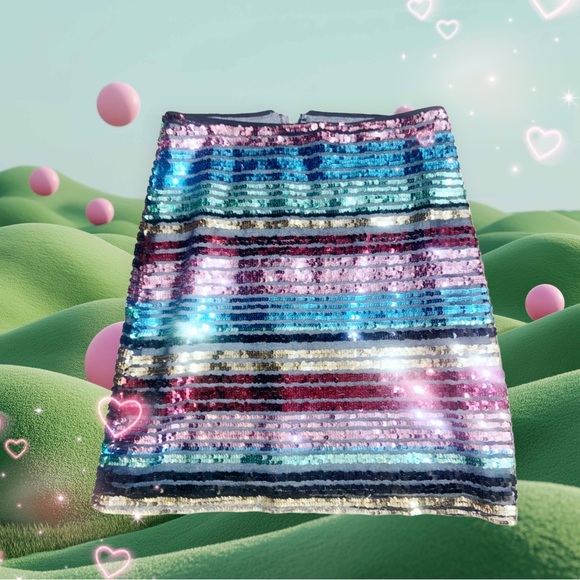 ANTHROPOLOGY MOULINETTE SOEURS sequin mini size 6! - Picture 2 of 8